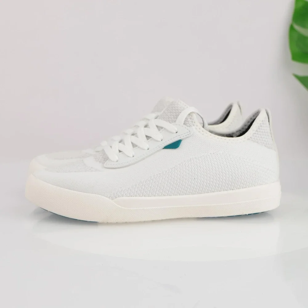 Vessi Shoes Womens Weekend Sneakers Size 8 White Knit Waterproof Casual Athletic